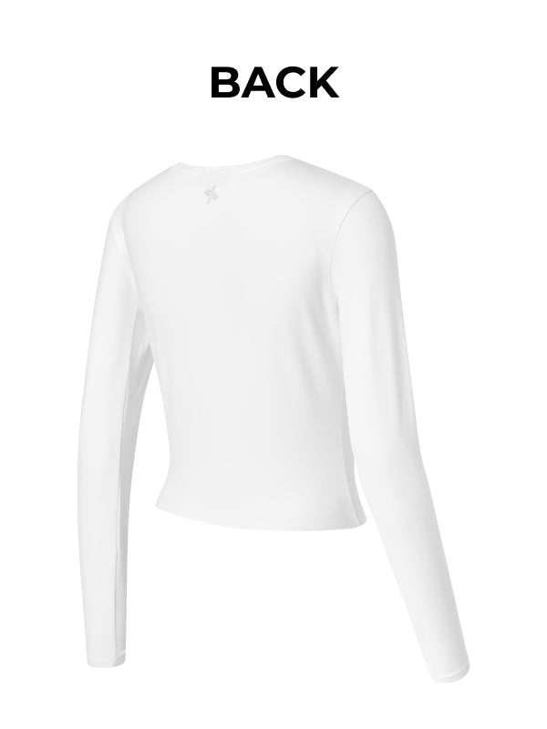 Peach-like Unbalanced Long Sleeve