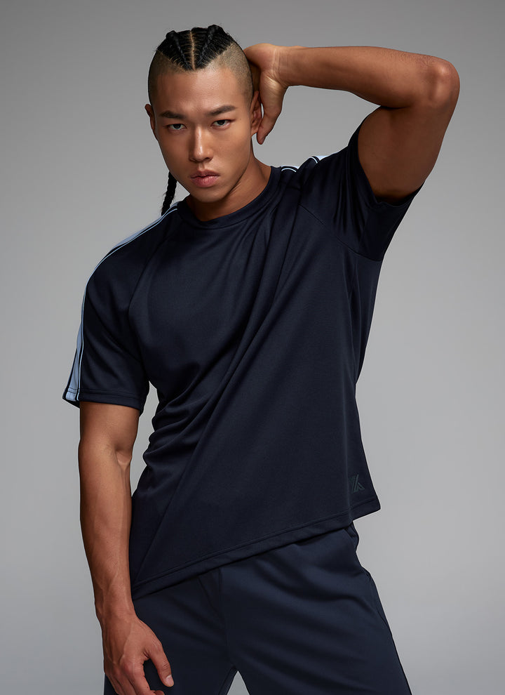 Cool Mesh Men's Color Combination Short Sleeve