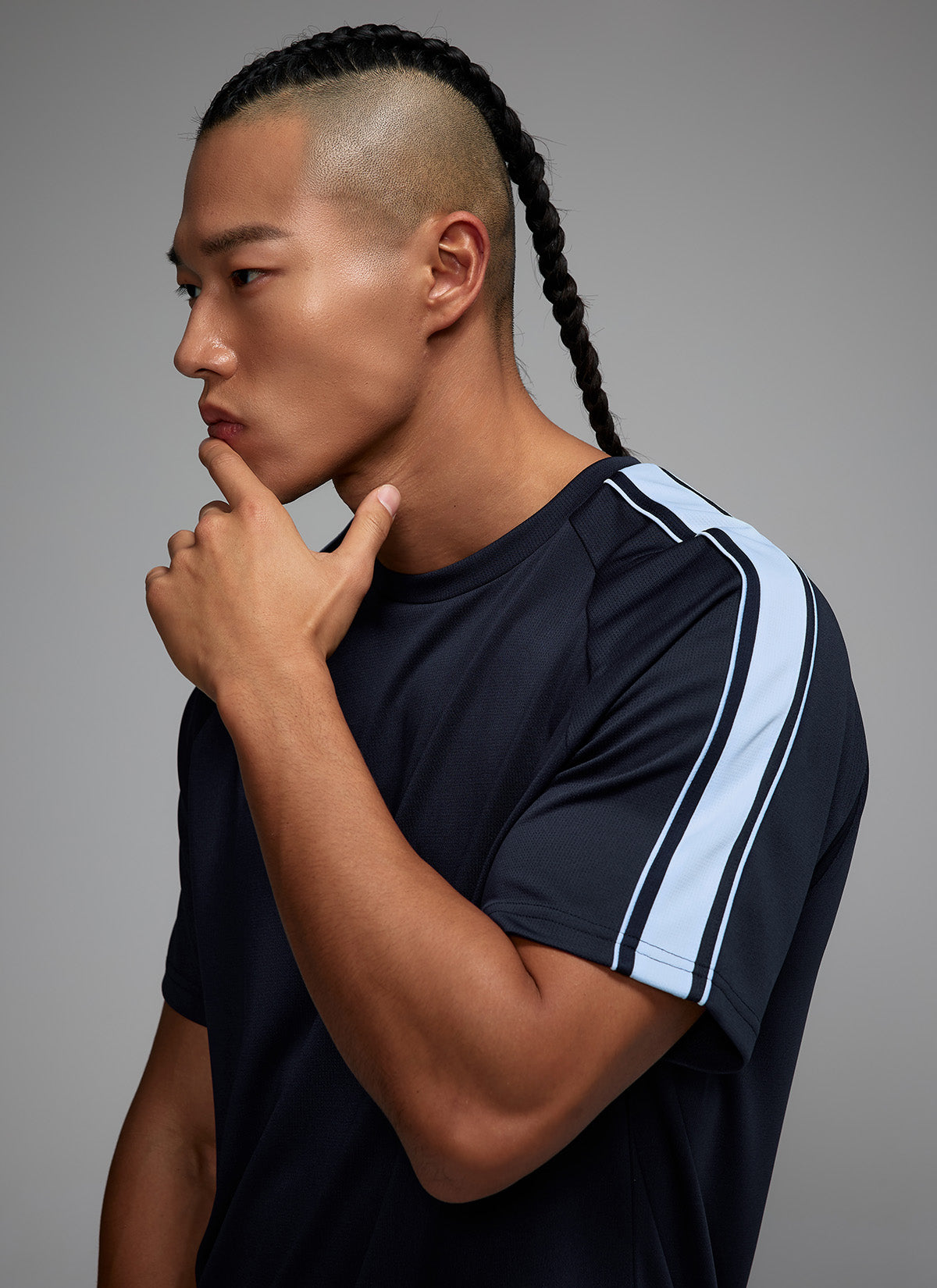 Cool Mesh Men's Color Combination Short Sleeve