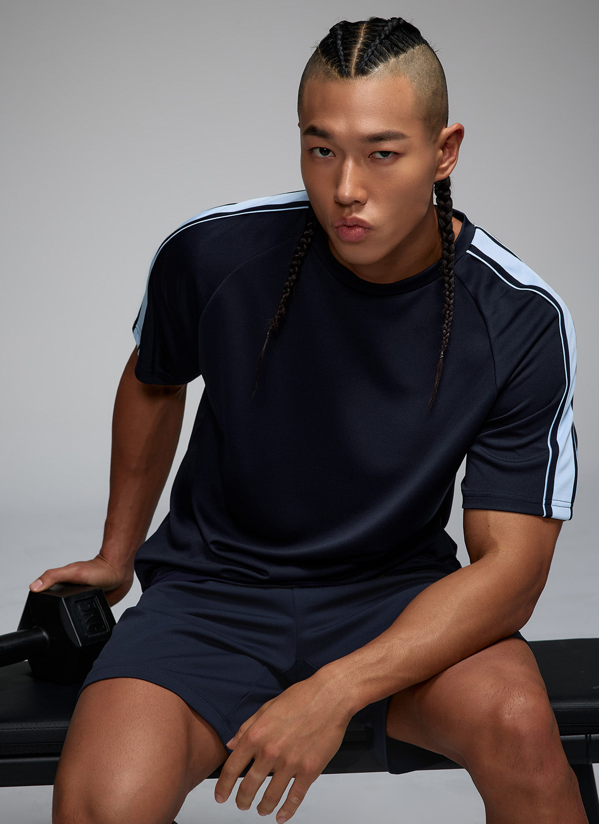 Cool Mesh Men's Color Combination Short Sleeve