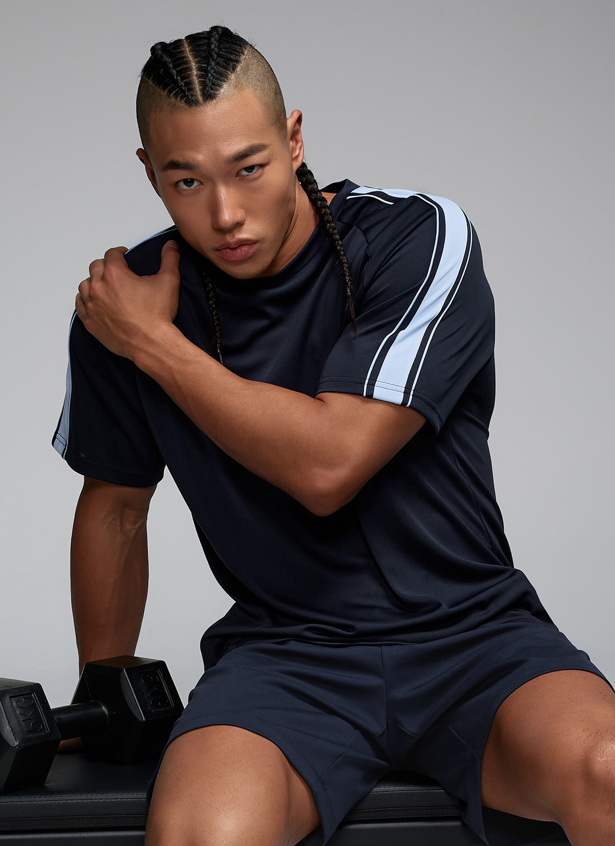 Cool Mesh Men's Color Combination Short Sleeve