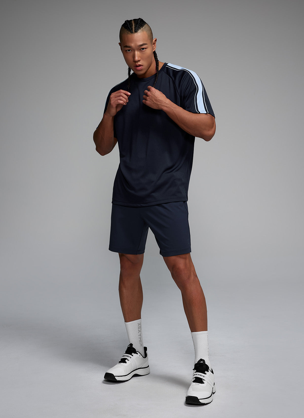 Cool Mesh Men's Color Combination Short Sleeve