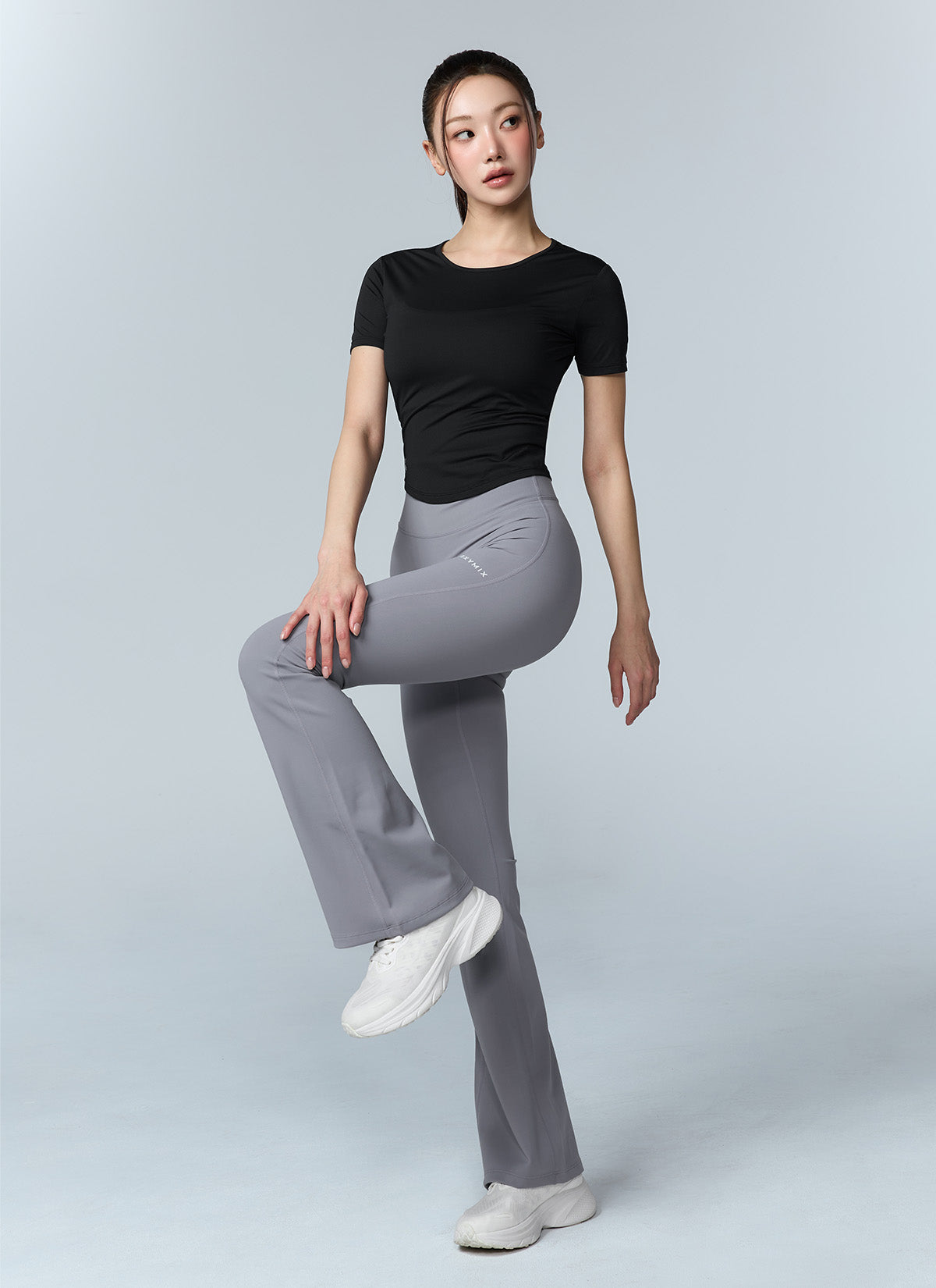 Breathable Mesh Back Twist Short Sleeve