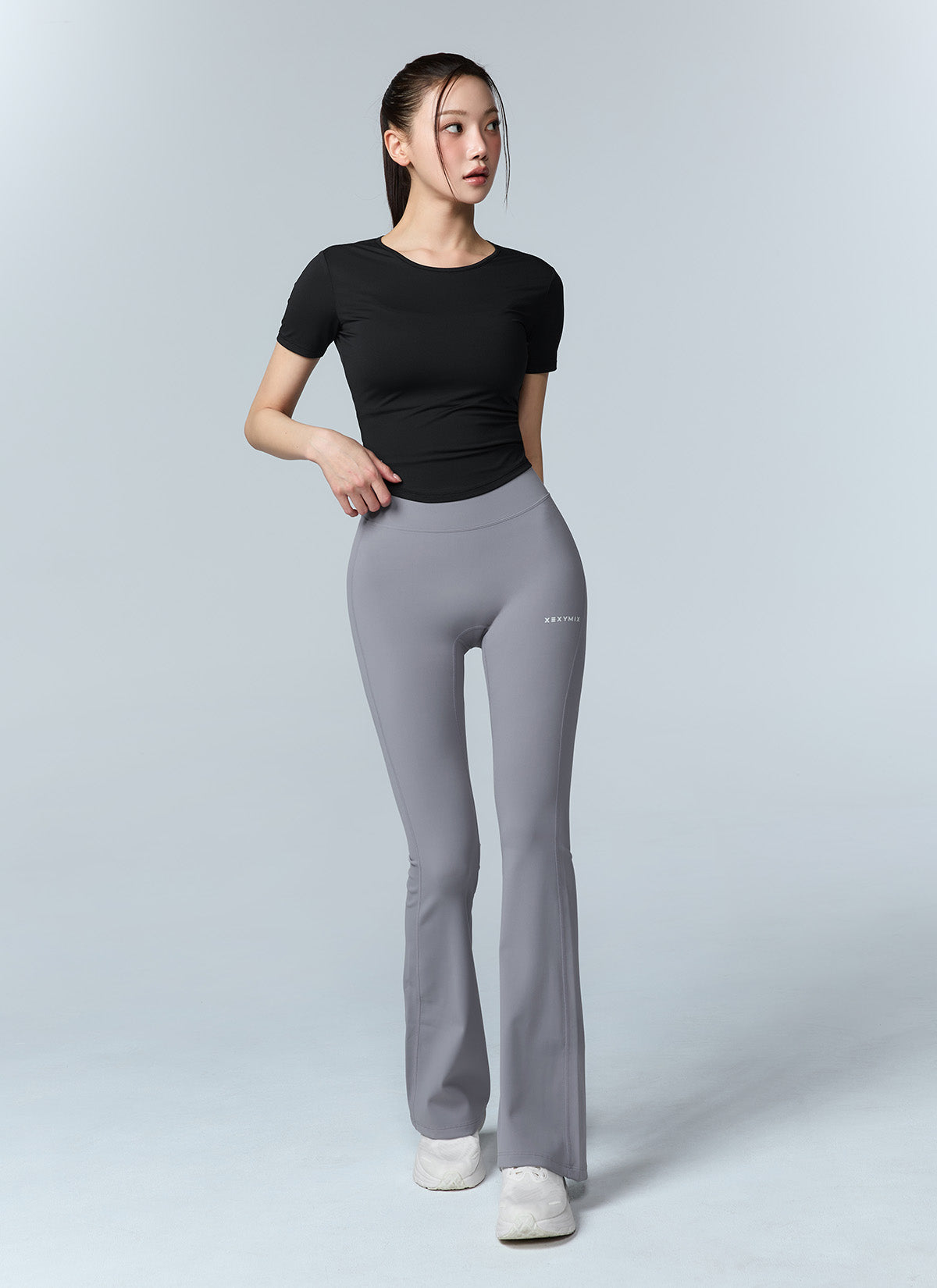 Breathable Mesh Back Twist Short Sleeve