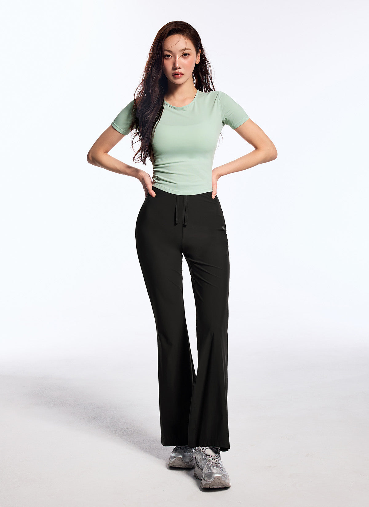 Breathable Mesh Back Twist Short Sleeve