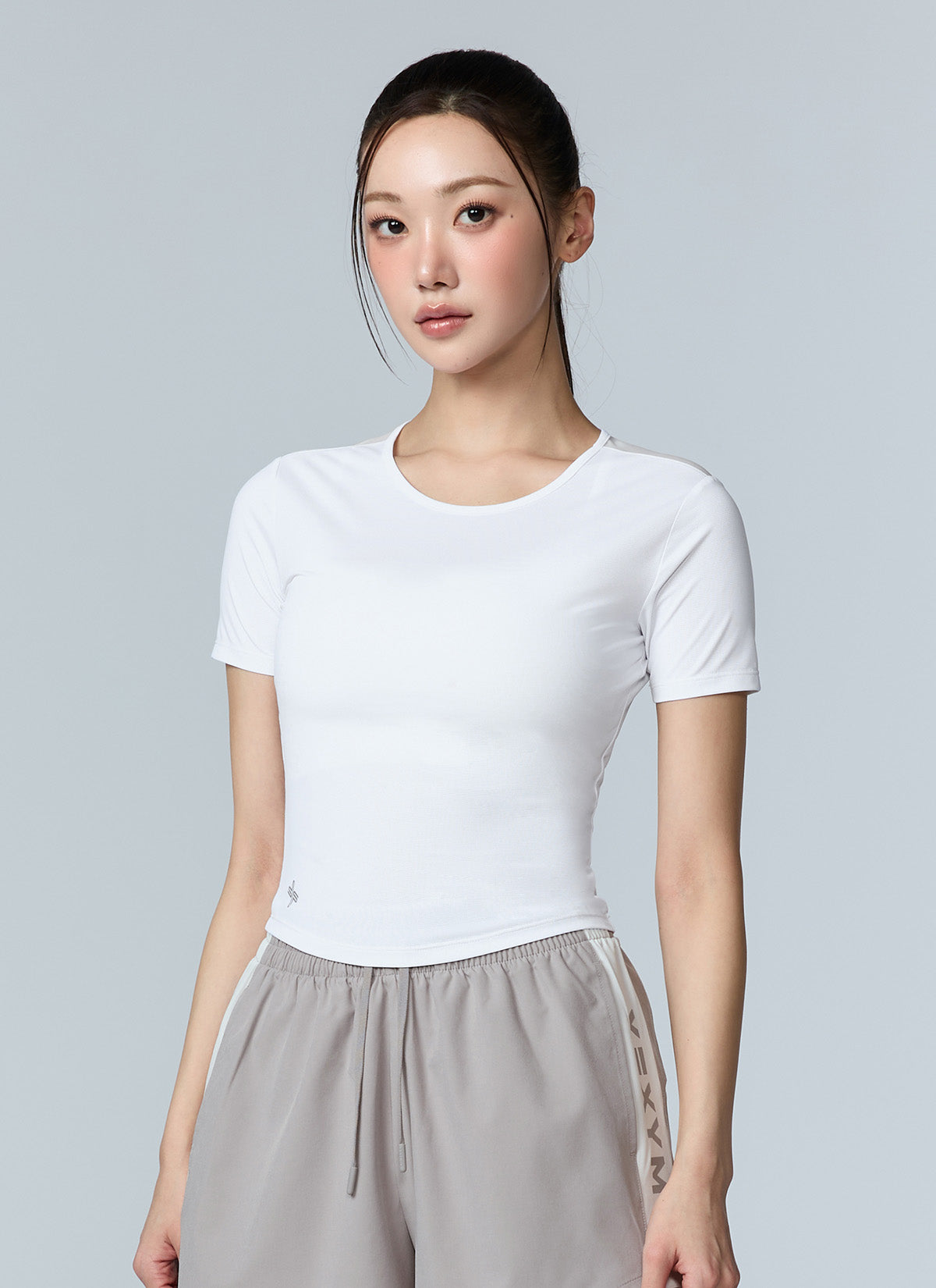 Breathable Mesh Back Twist Short Sleeve