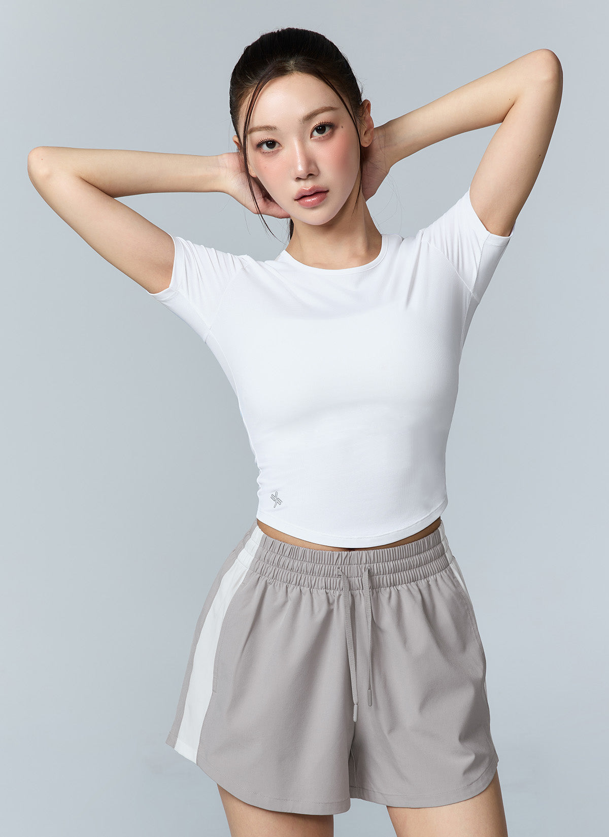 Breathable Mesh Back Twist Short Sleeve