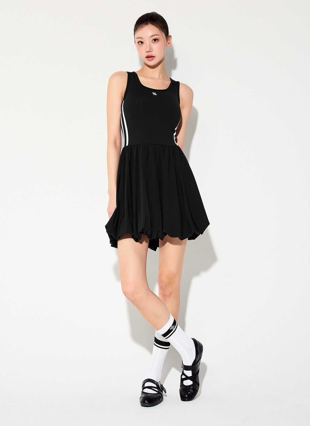 Trackline Balloon Sleveeless Dress
