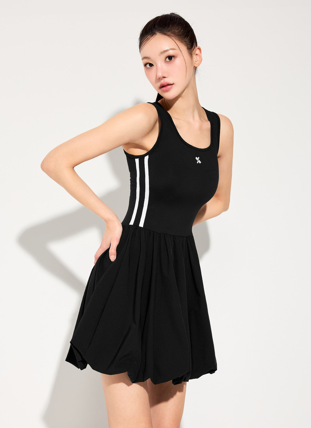 Trackline Balloon Sleveeless Dress