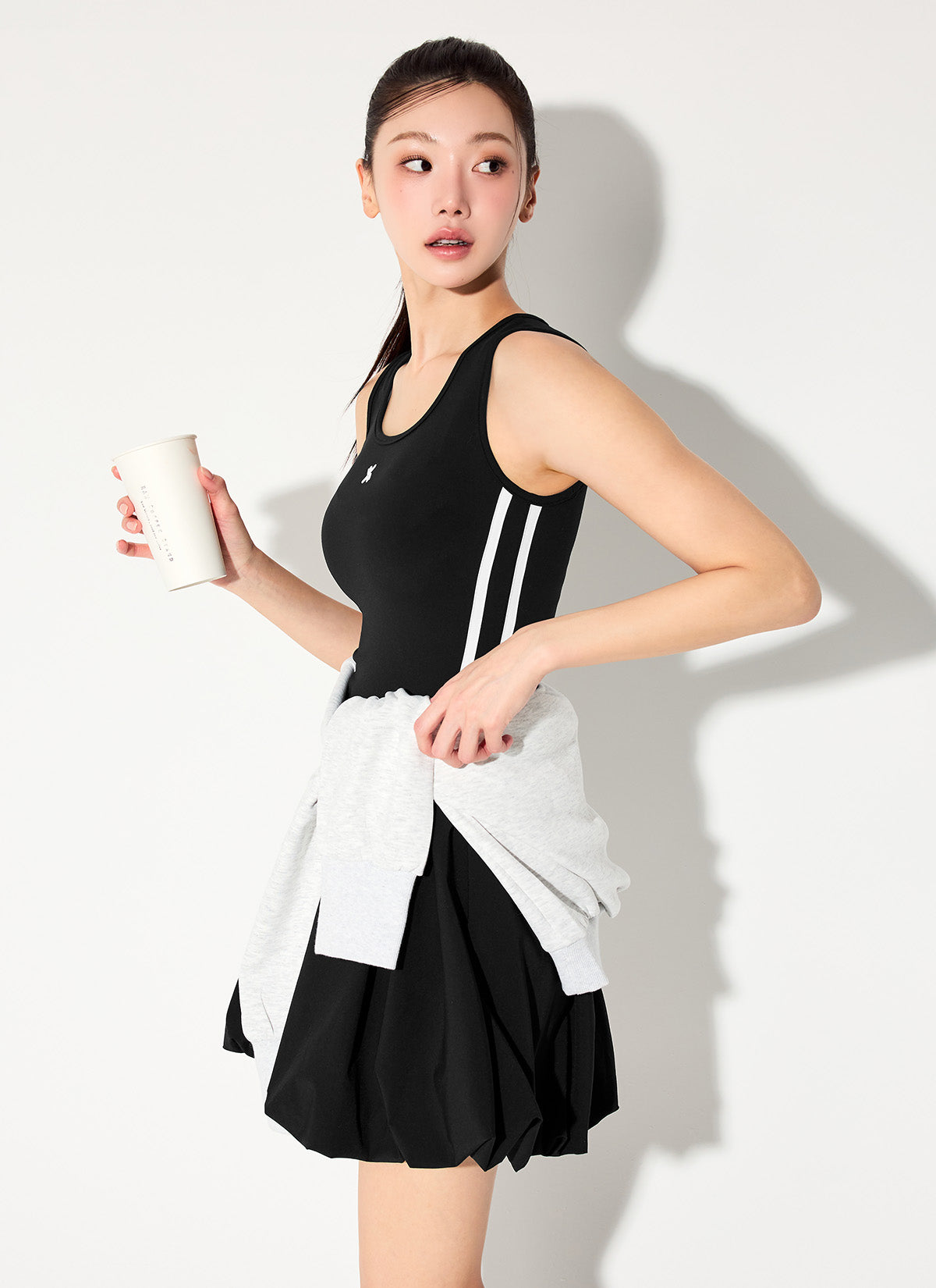 Trackline Balloon Sleveeless Dress