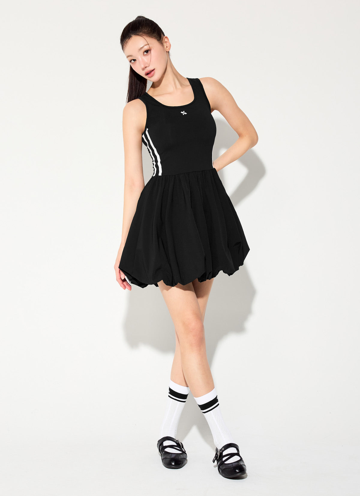 Trackline Balloon Sleveeless Dress