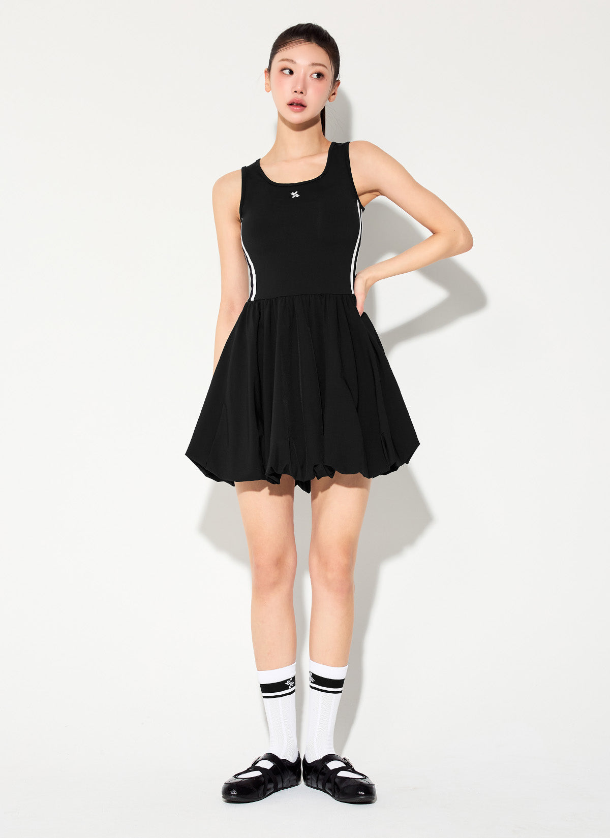 Trackline Balloon Sleveeless Dress