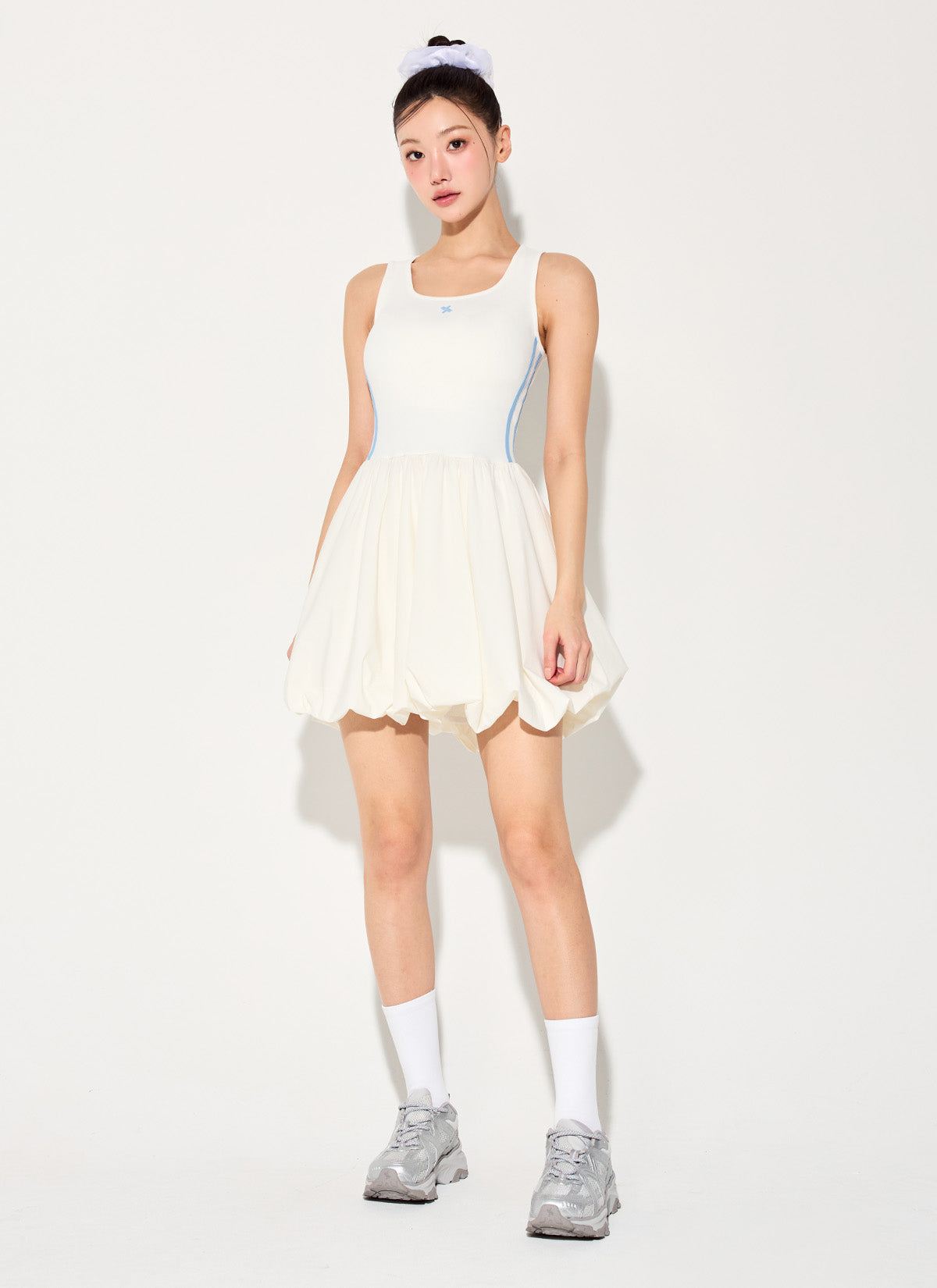 Trackline Balloon Sleveeless Dress