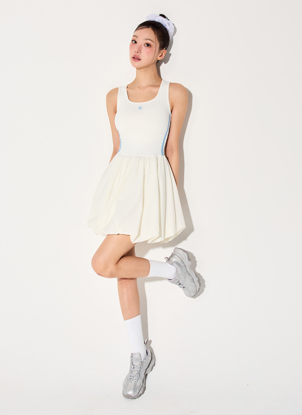 Trackline Balloon Sleveeless Dress
