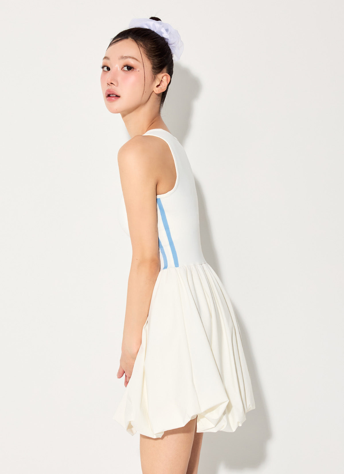 Trackline Balloon Sleveeless Dress