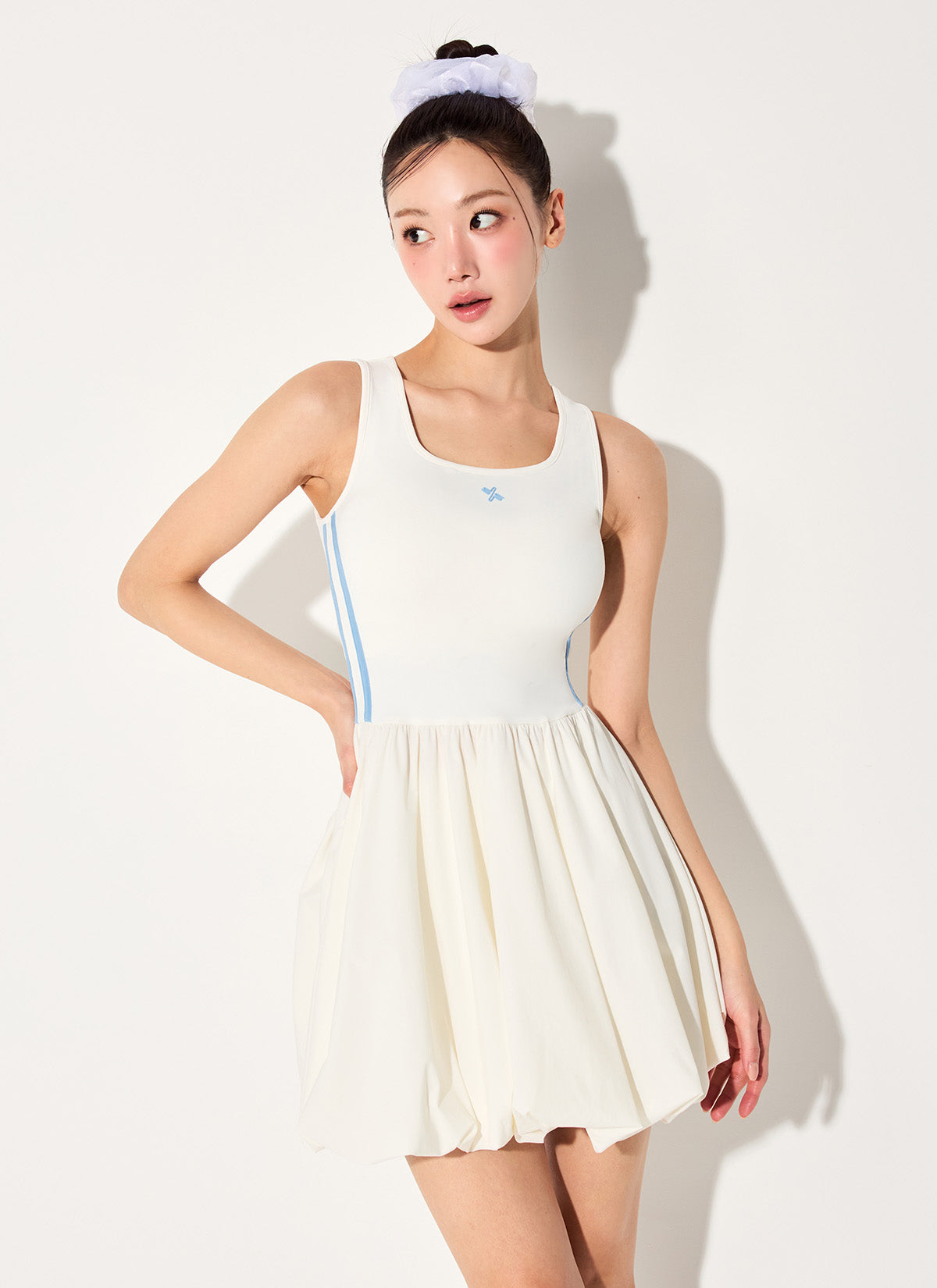 Trackline Balloon Sleveeless Dress