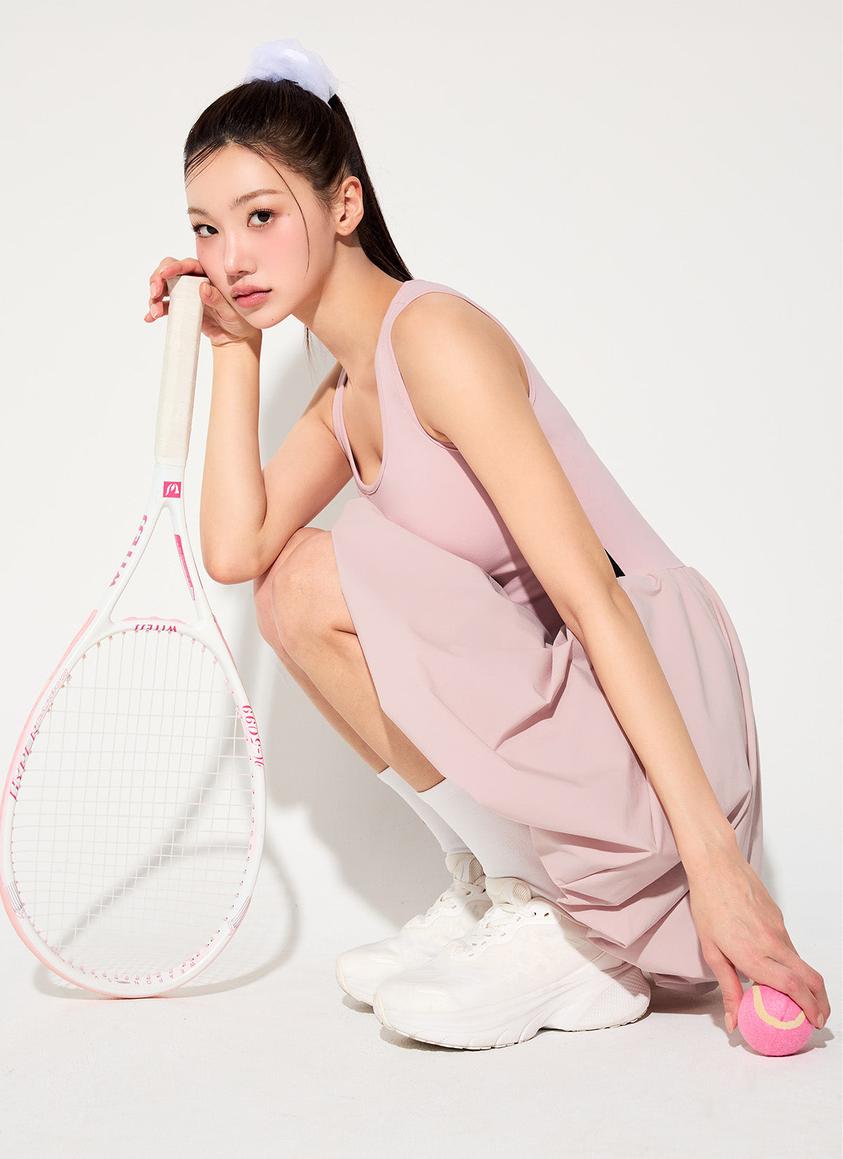 Trackline Balloon Sleveeless Dress
