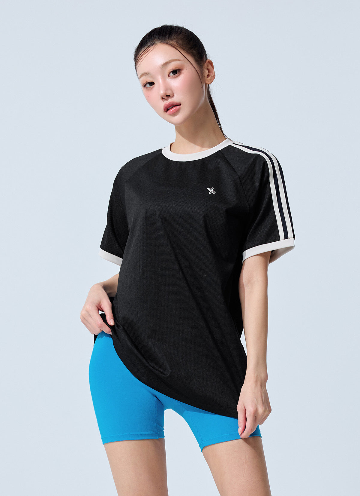 Mesh Trackline Loose Fit Short Sleeve