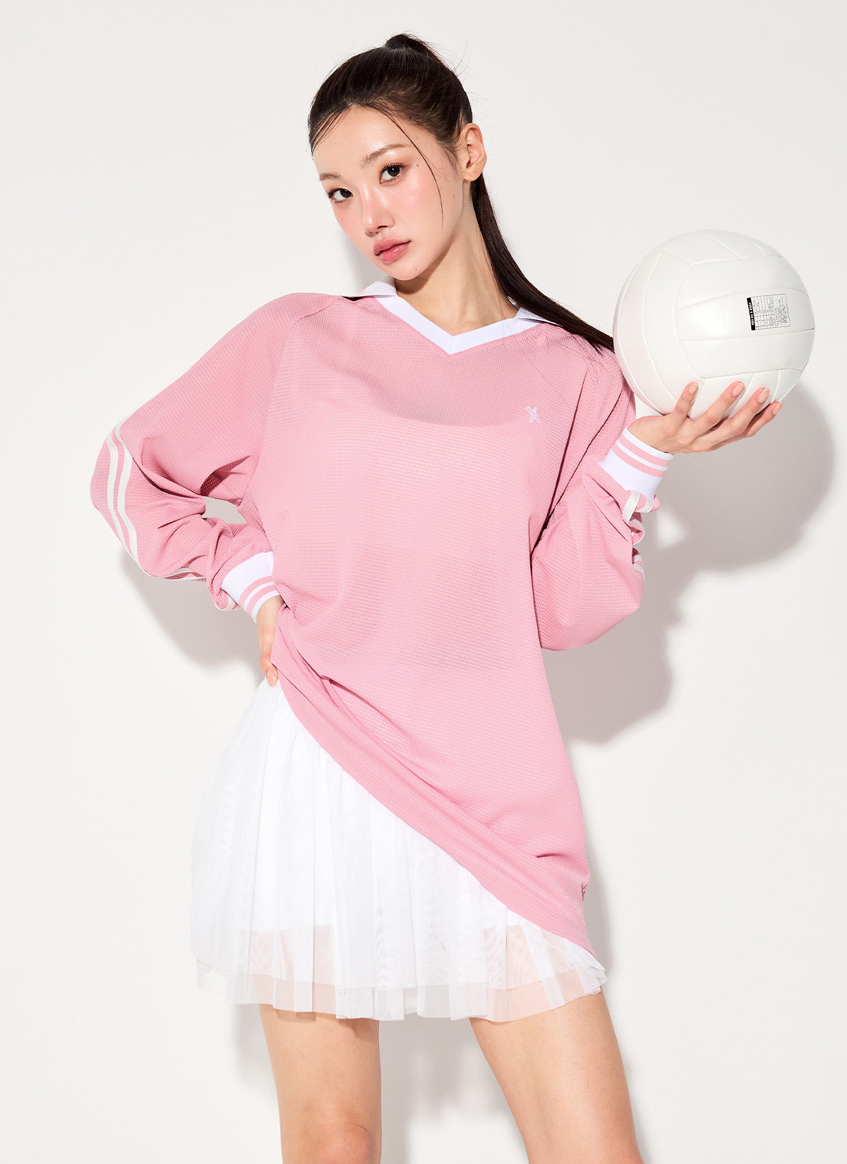Mesh Band Two-in-One Tulle Skirt