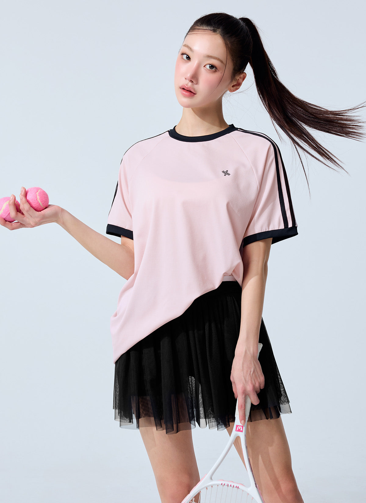 Mesh Trackline Loose Fit Short Sleeve