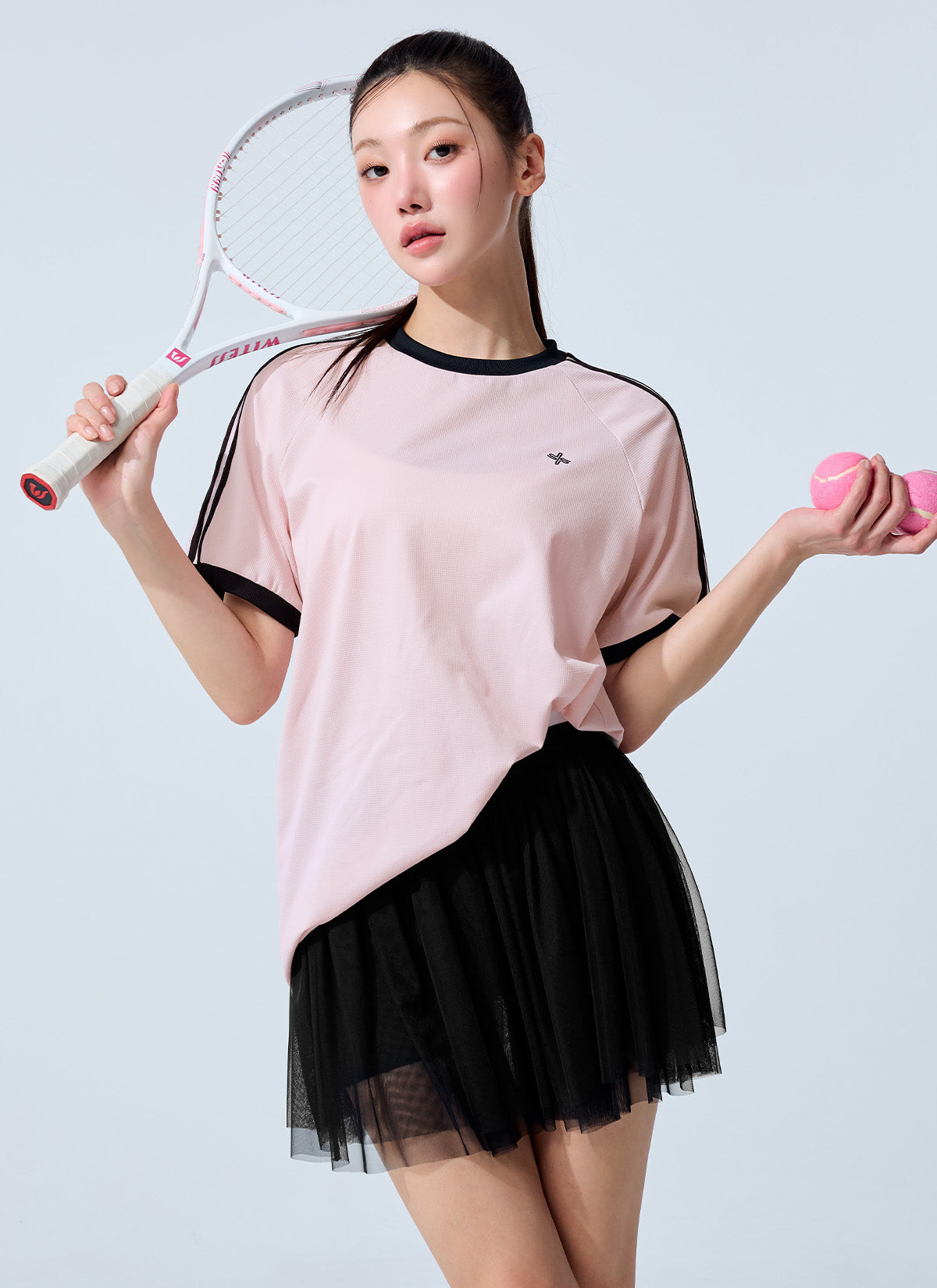 Mesh Trackline Loose Fit Short Sleeve