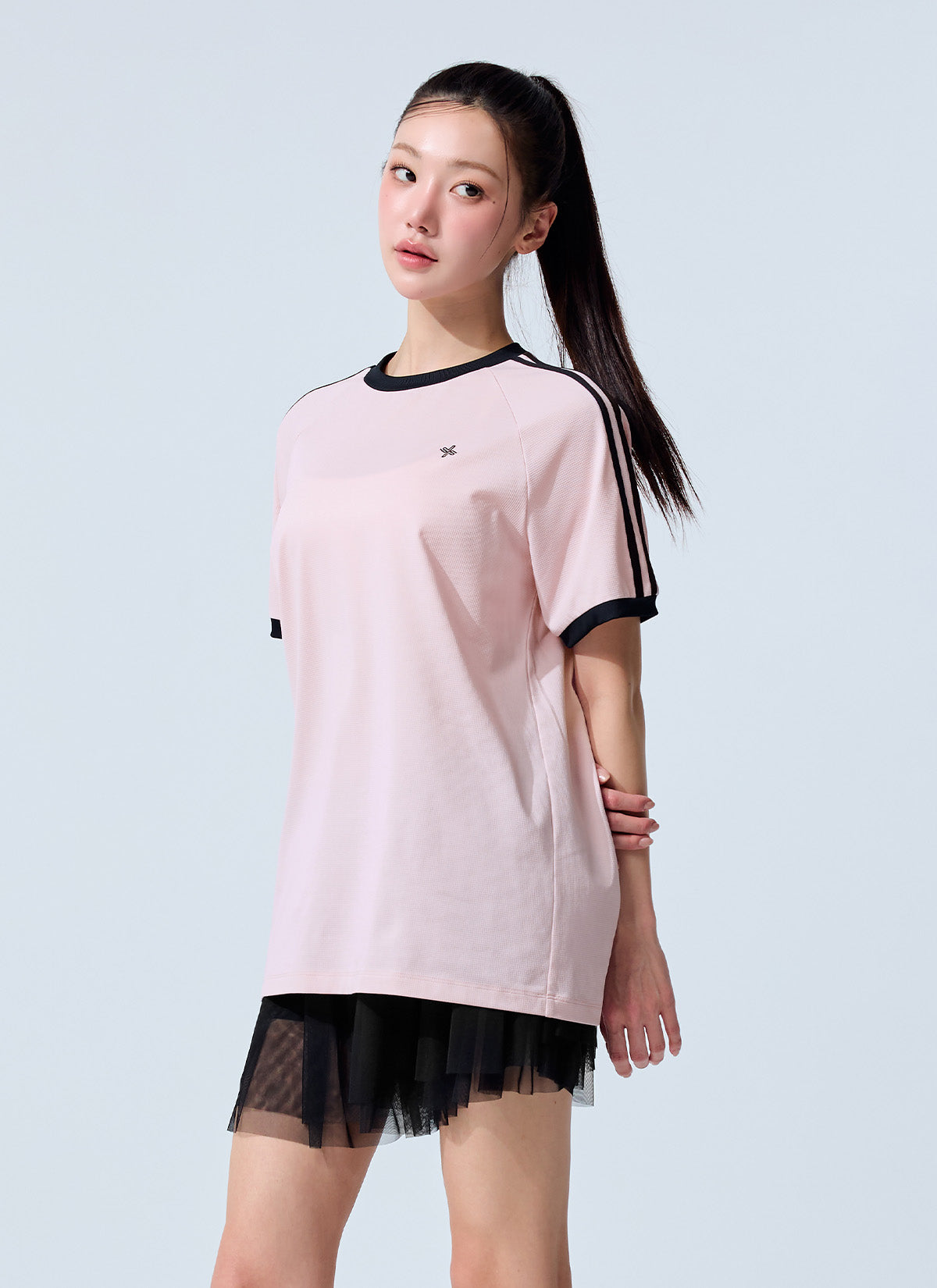 Mesh Trackline Loose Fit Short Sleeve