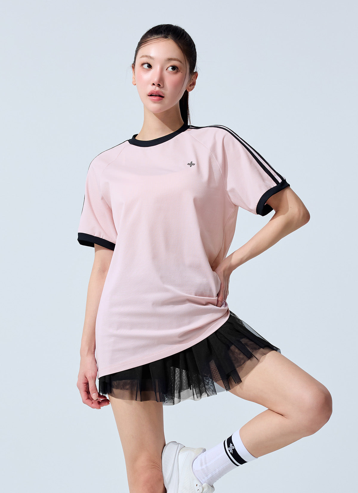 Mesh Trackline Loose Fit Short Sleeve