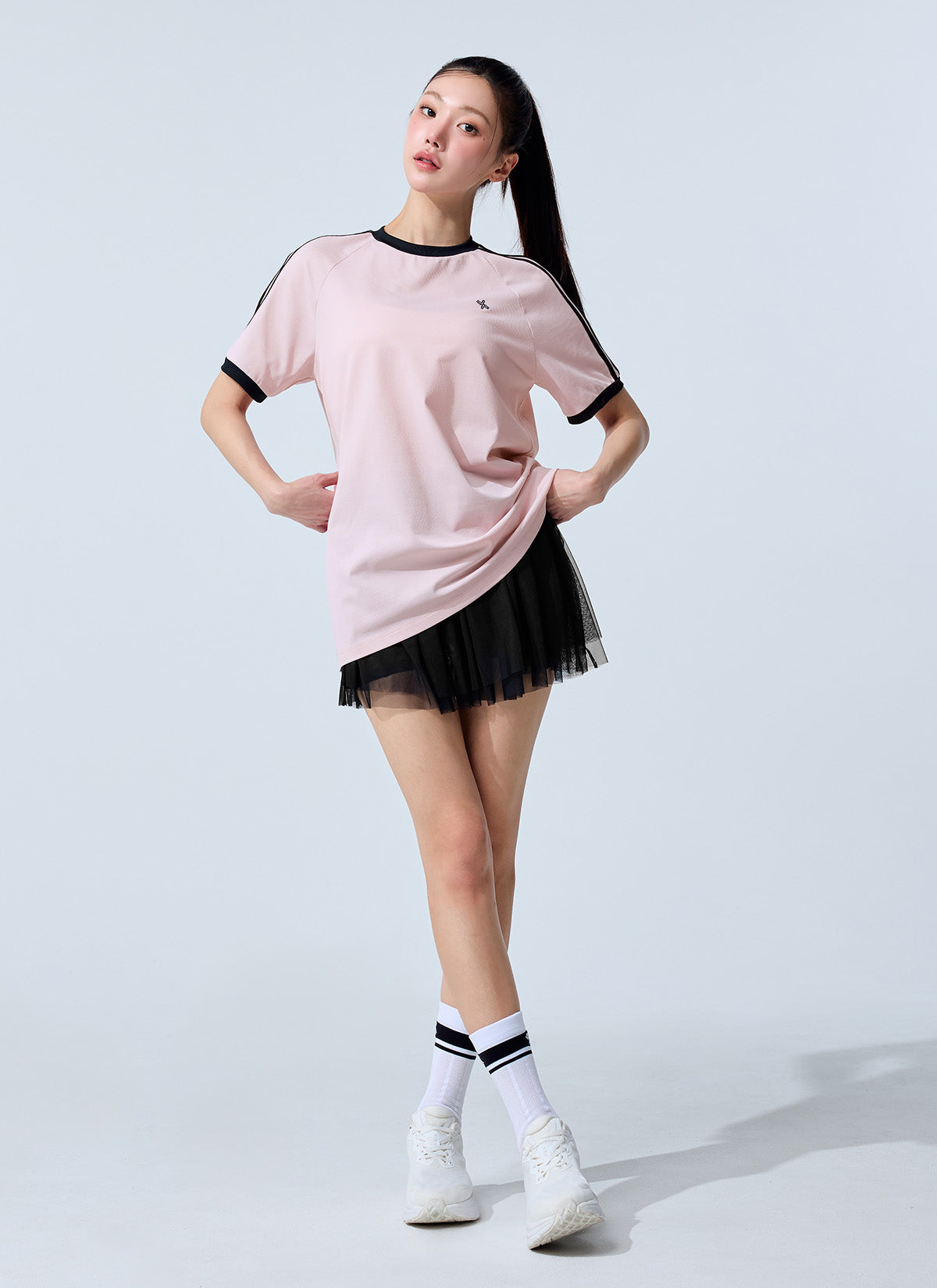 Mesh Trackline Loose Fit Short Sleeve