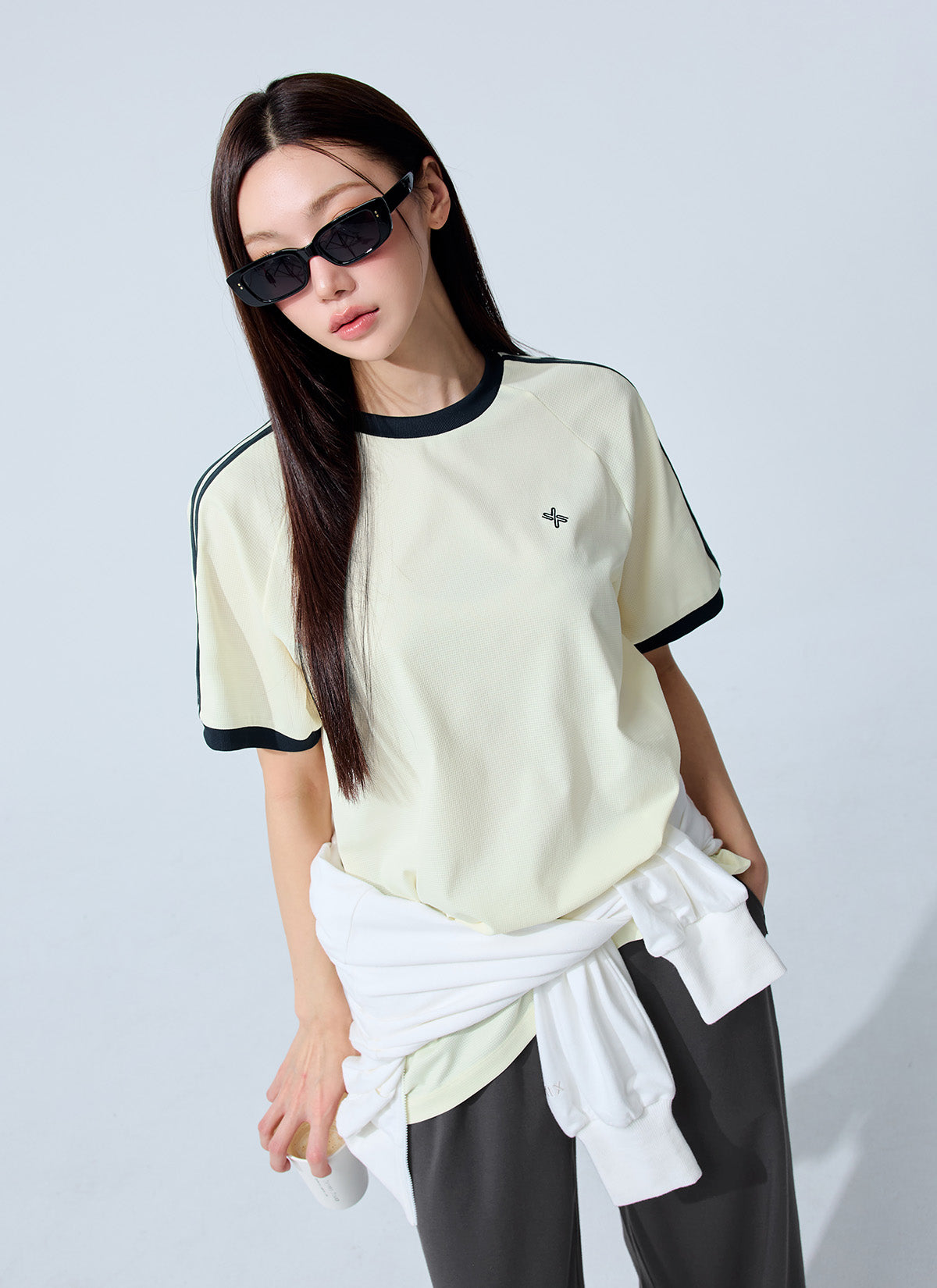 Mesh Trackline Loose Fit Short Sleeve