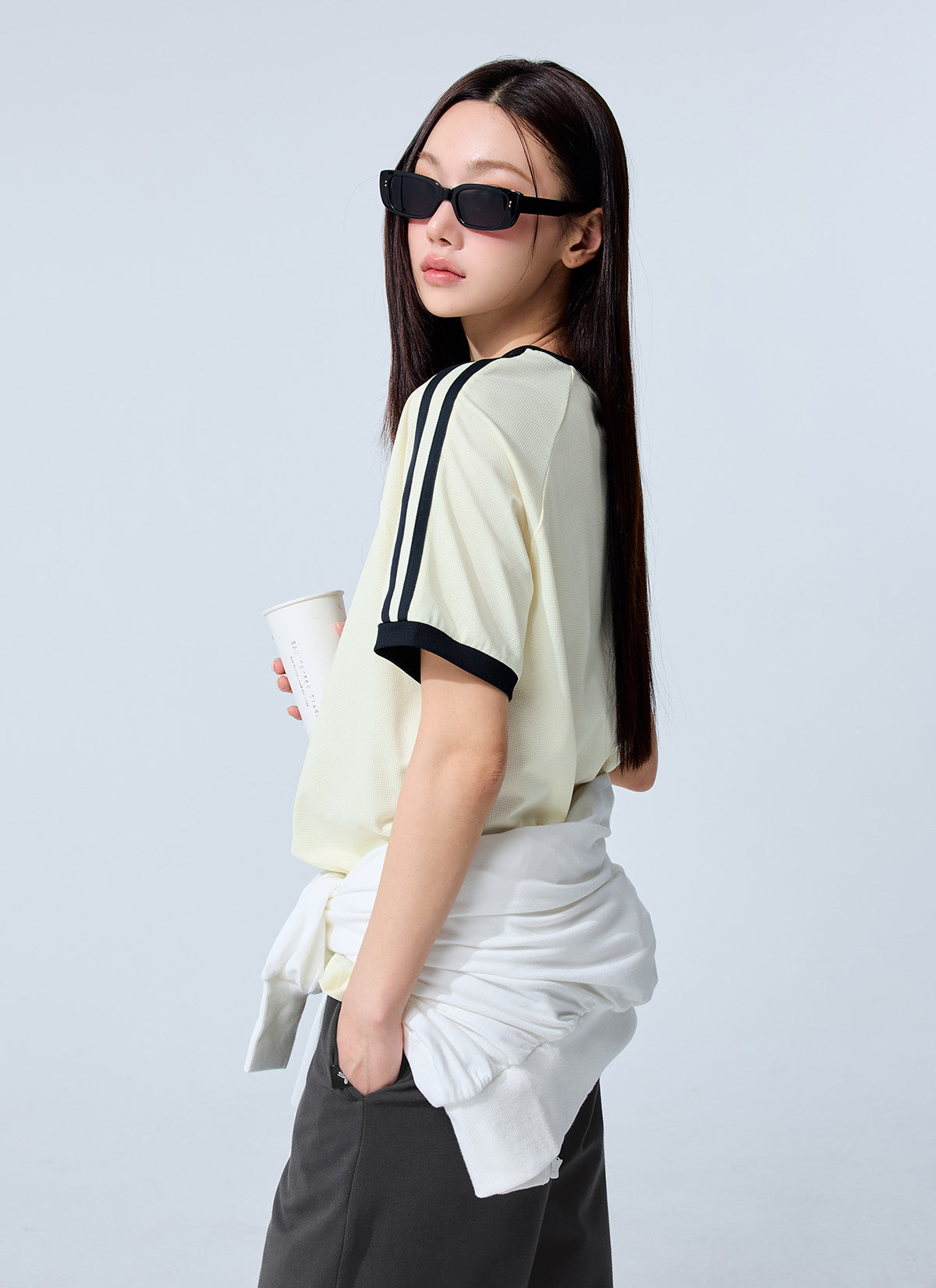 Mesh Trackline Loose Fit Short Sleeve