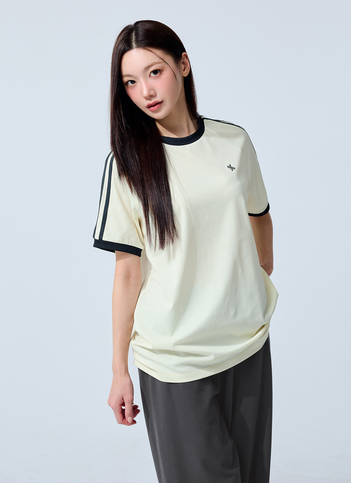 Mesh Trackline Loose Fit Short Sleeve