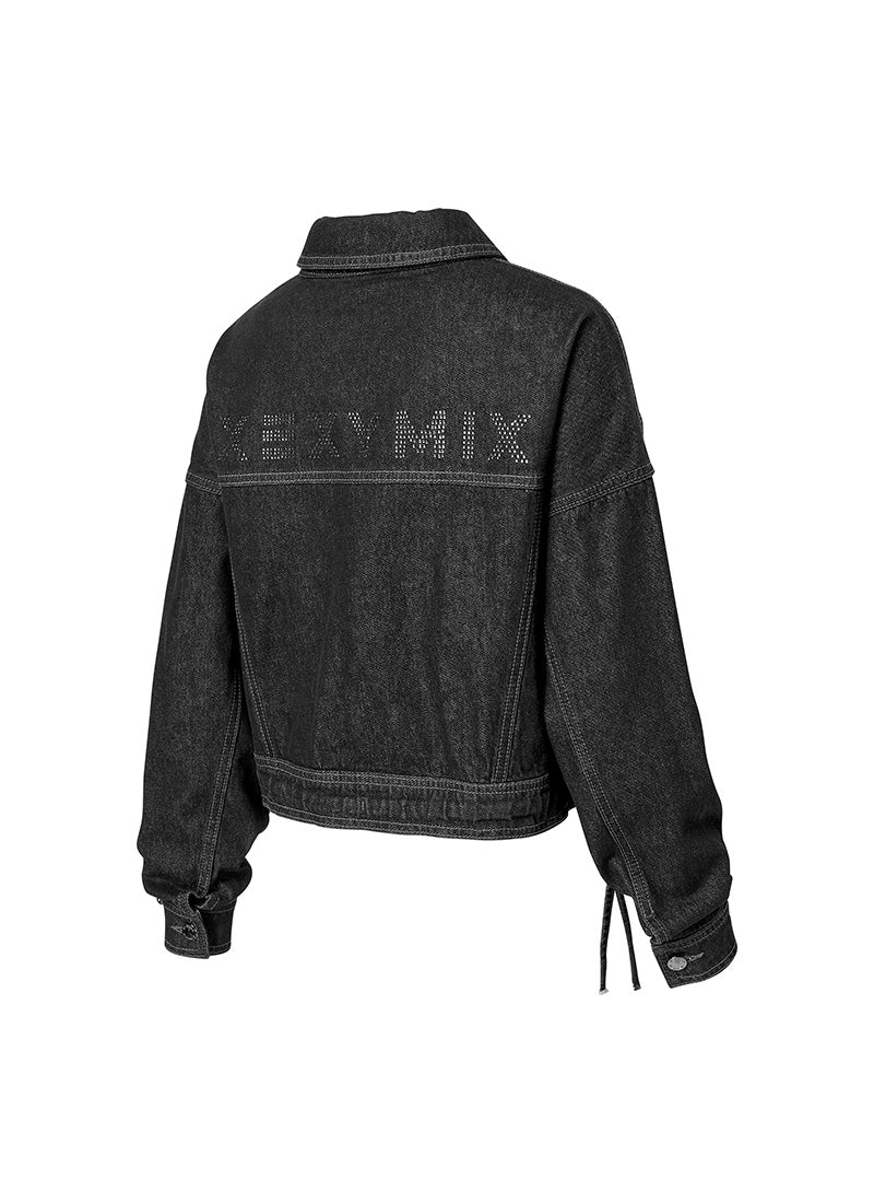 Denim Lettering Loose Fit Jacket