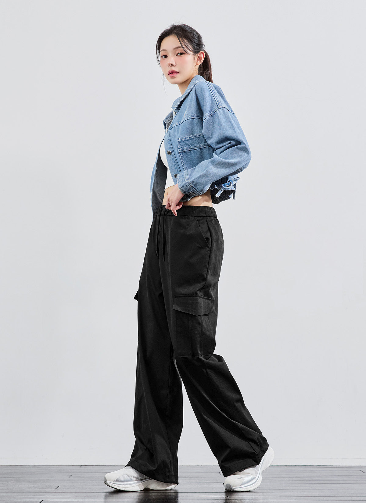 Denim Lettering Loose Fit Jacket
