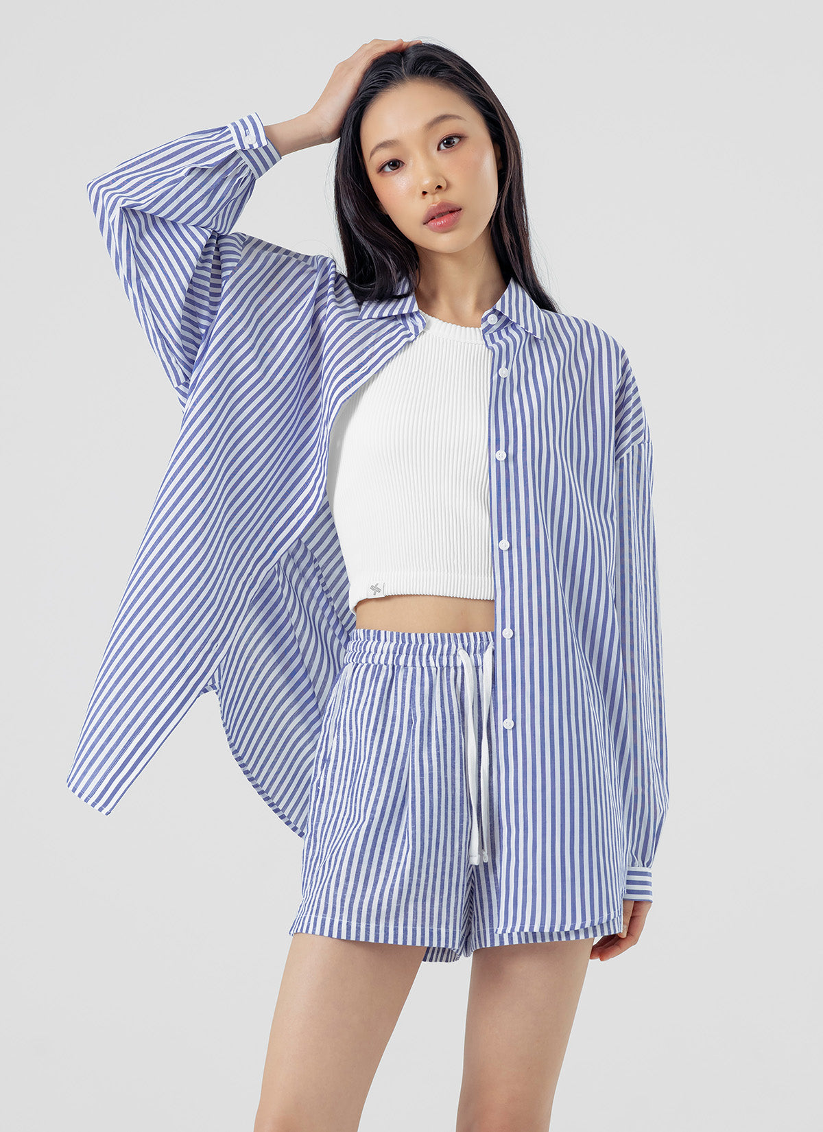 Soft Stripe Loose Fit Shirts