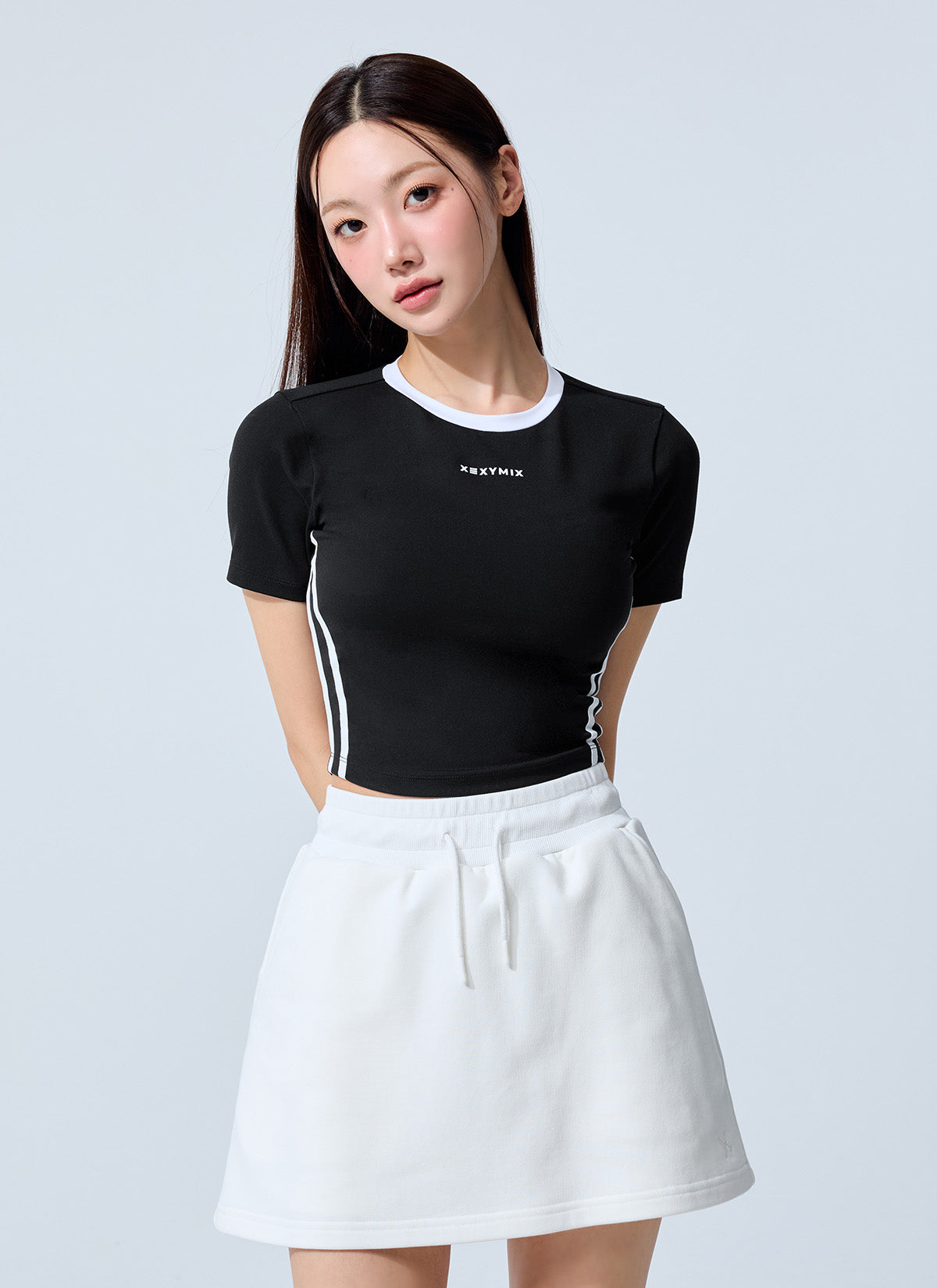 Sporty Trackline Crop Short Sleeve