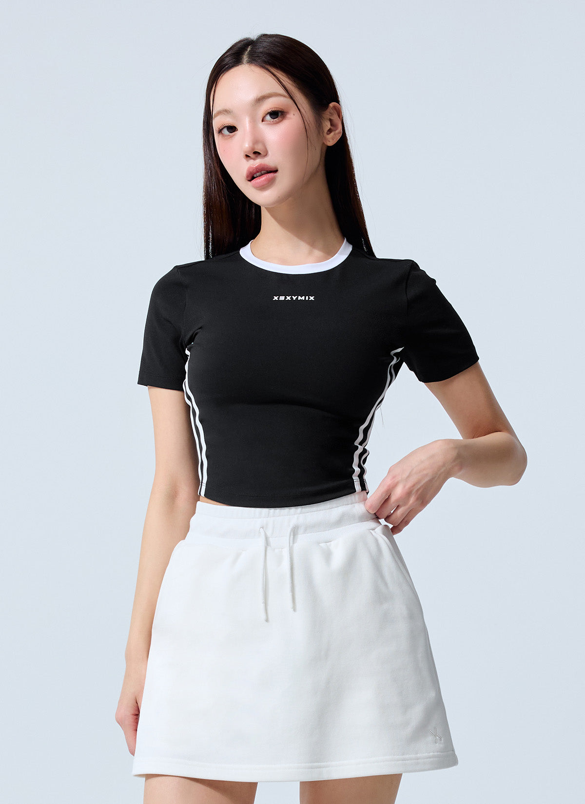 Sporty Trackline Crop Short Sleeve