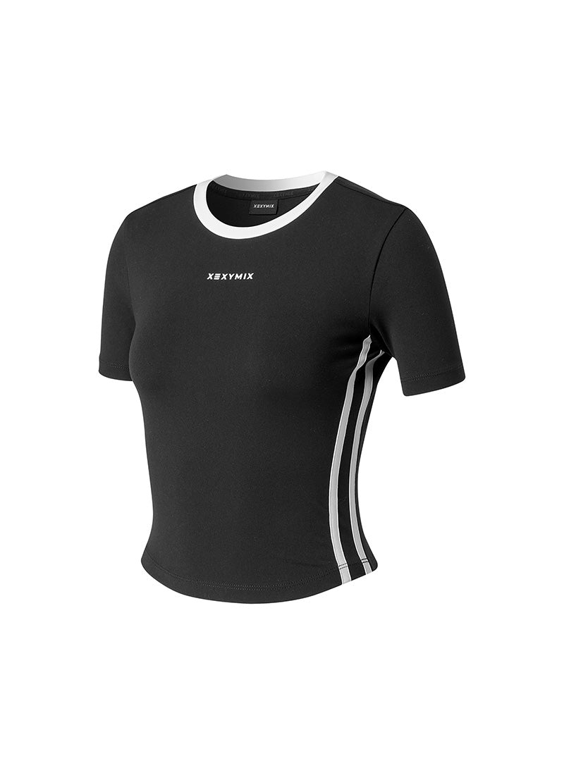 Sporty Trackline Crop Short Sleeve