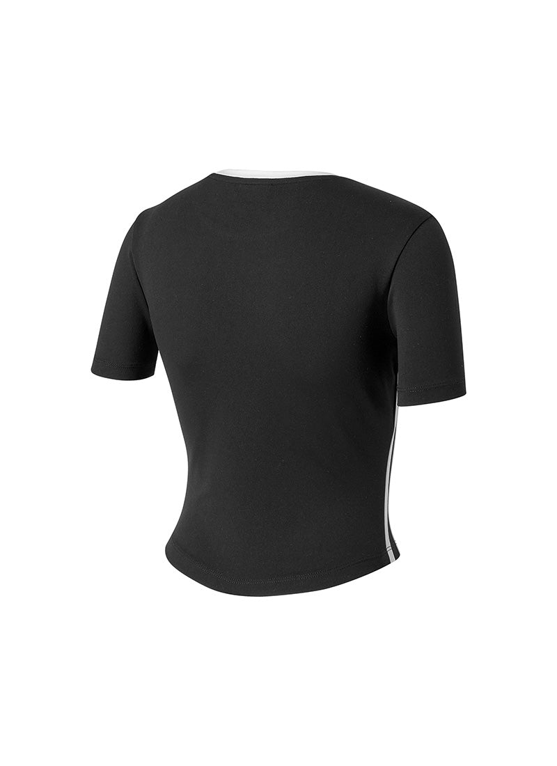 Sporty Trackline Crop Short Sleeve