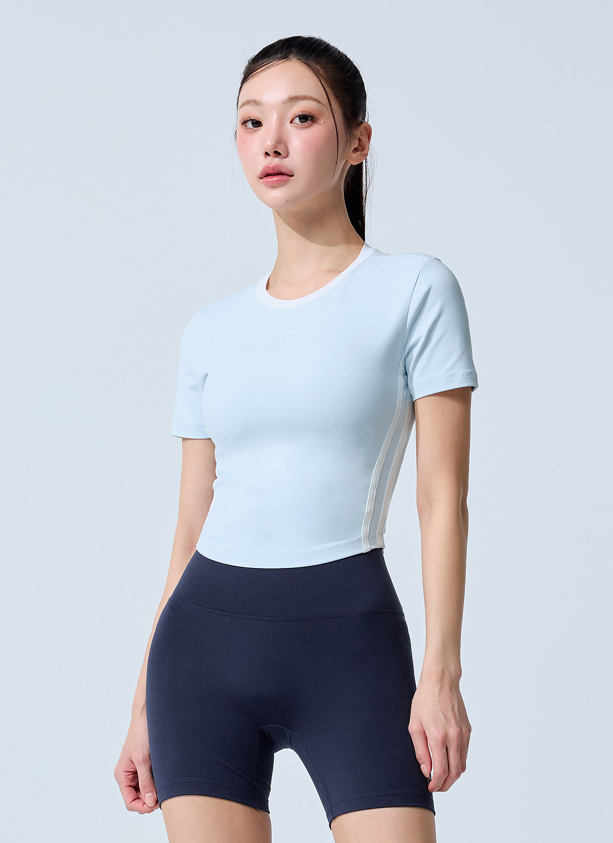 Sporty Trackline Crop Short Sleeve