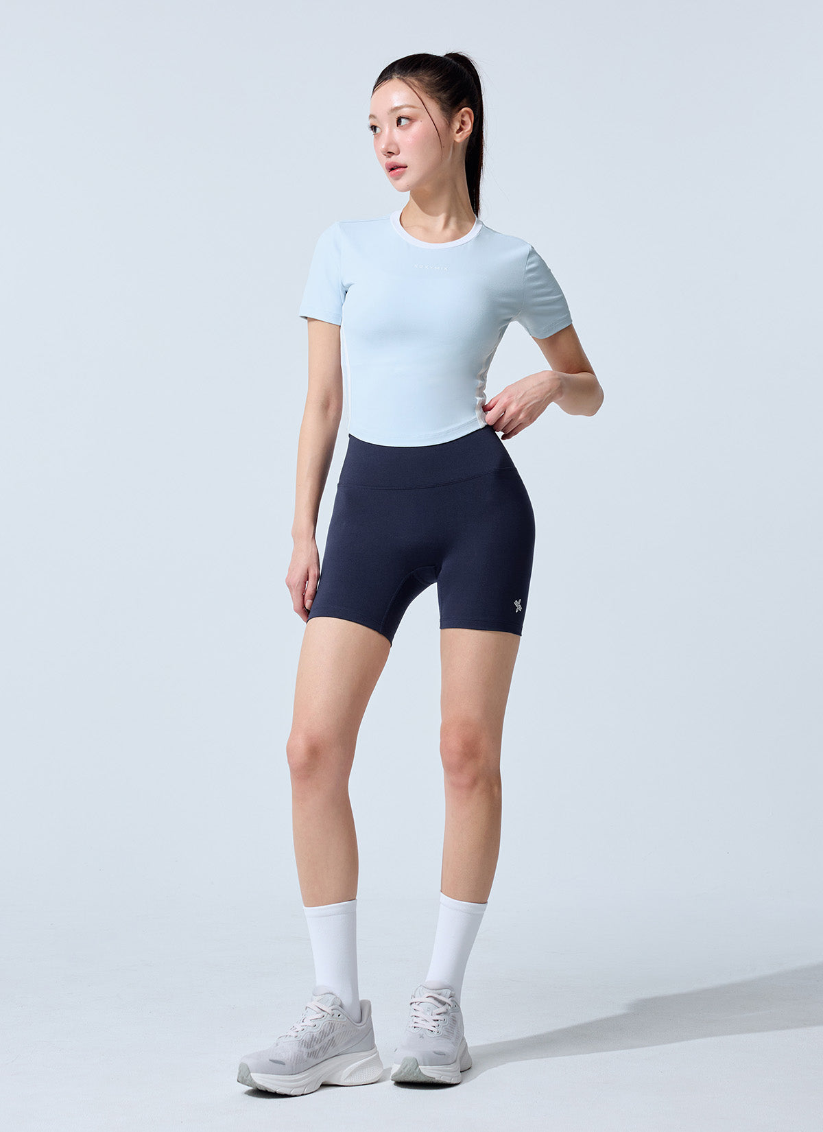 Sporty Trackline Crop Short Sleeve