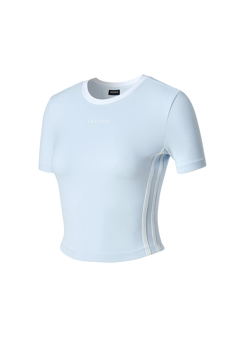 Sporty Trackline Crop Short Sleeve