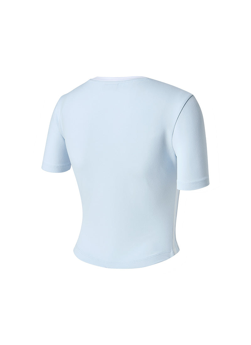 Sporty Trackline Crop Short Sleeve