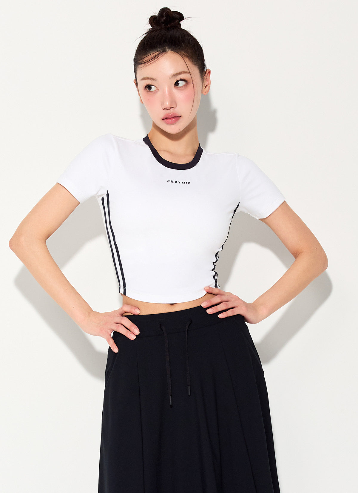 Sporty Trackline Crop Short Sleeve