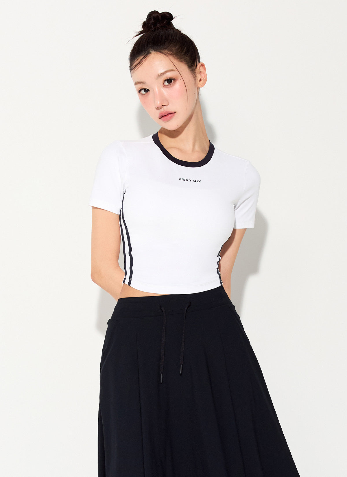 Sporty Trackline Crop Short Sleeve