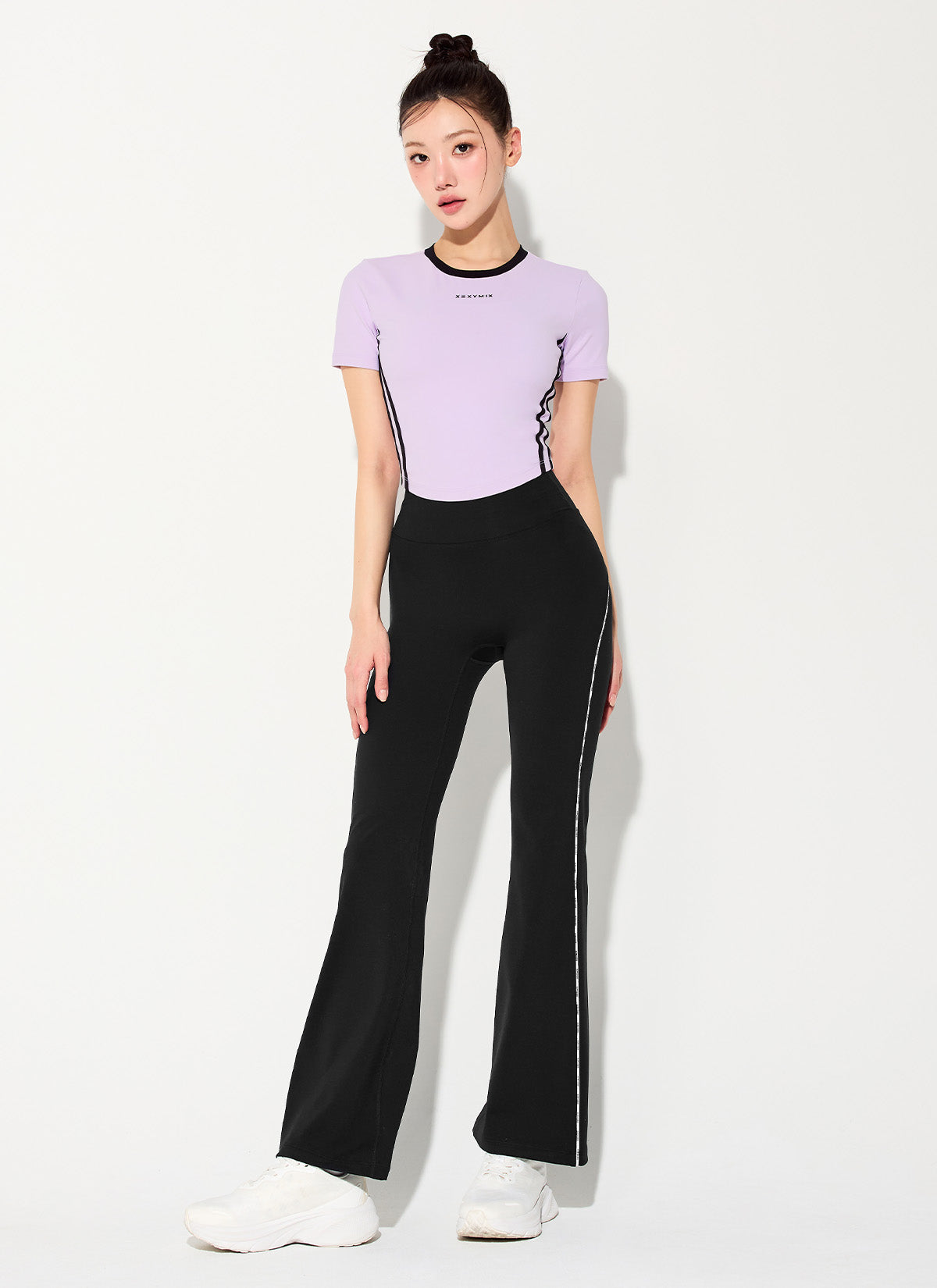 Sporty Trackline Crop Short Sleeve