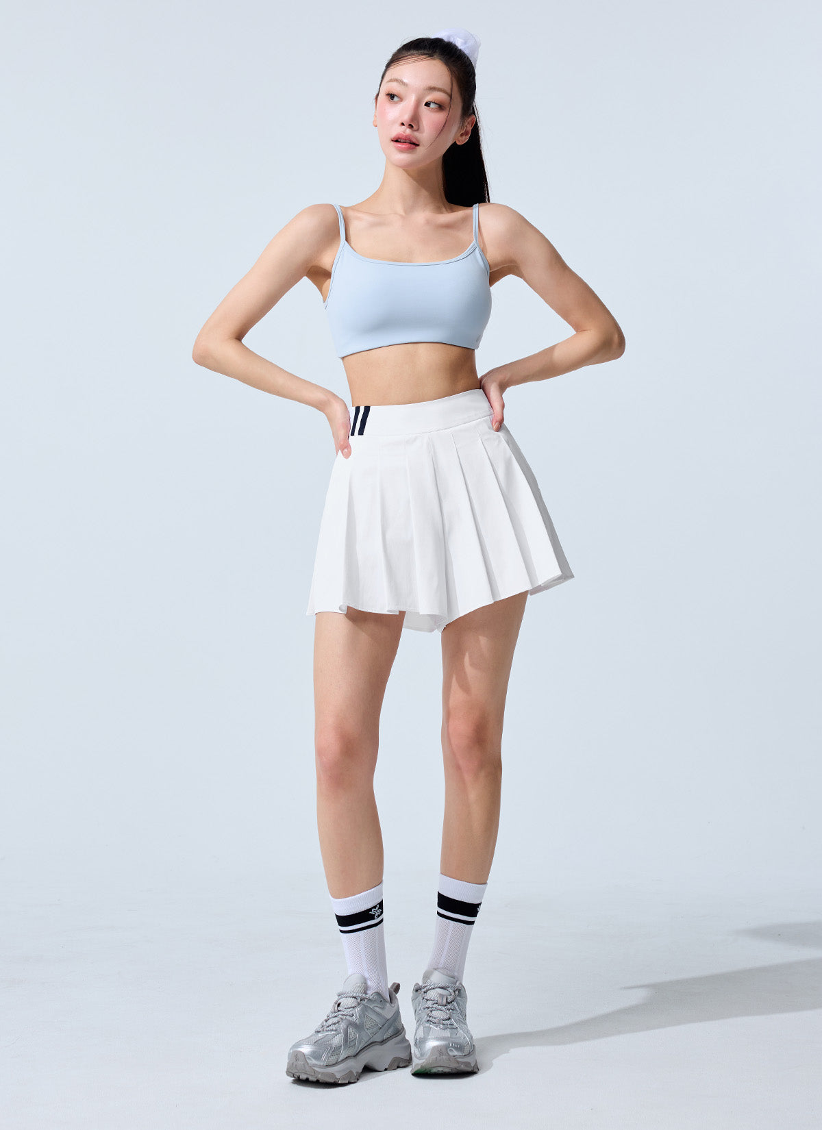 Trackline Pleats Two-in-One Shorts