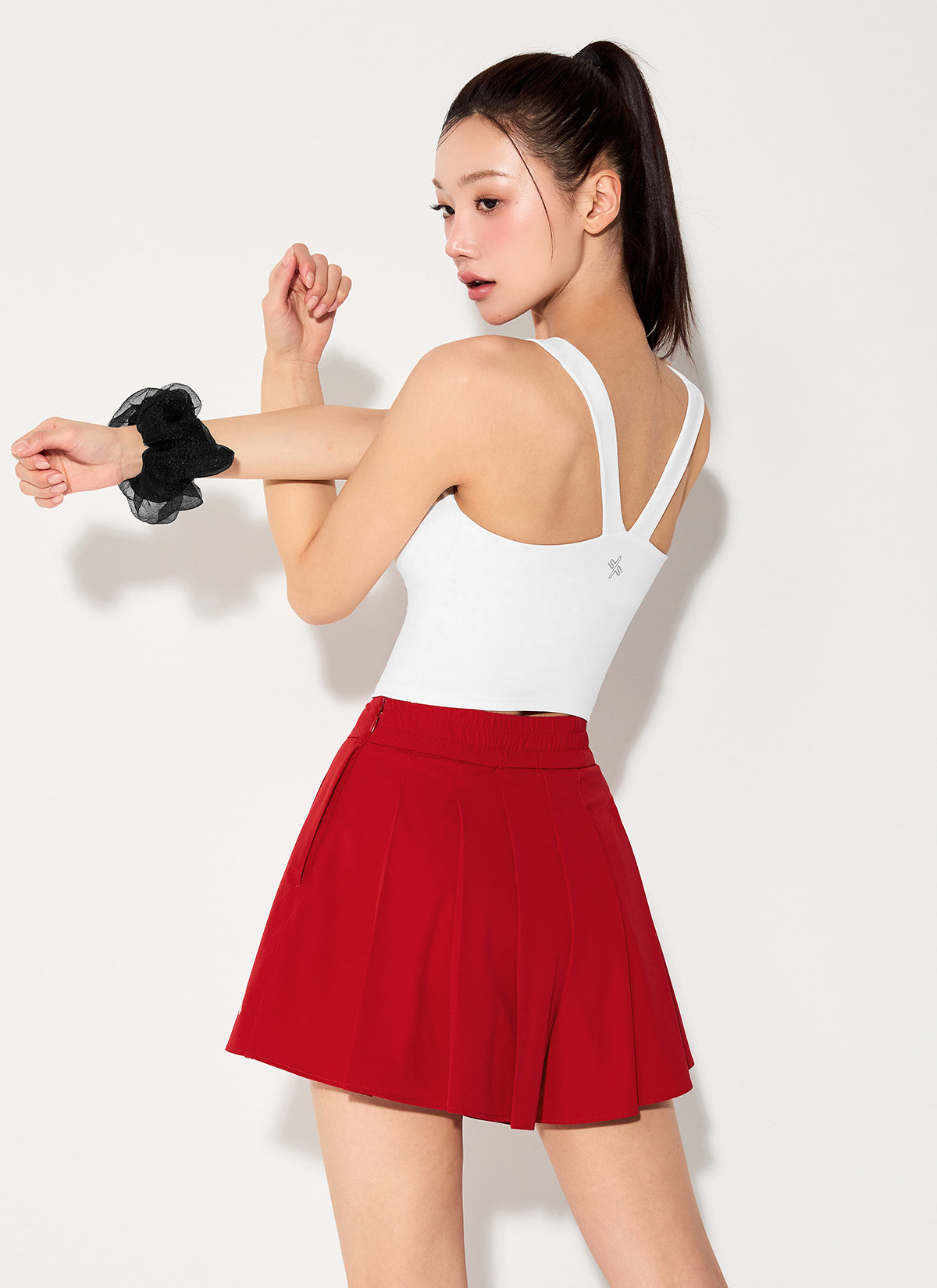 Trackline Pleats Two-in-One Shorts