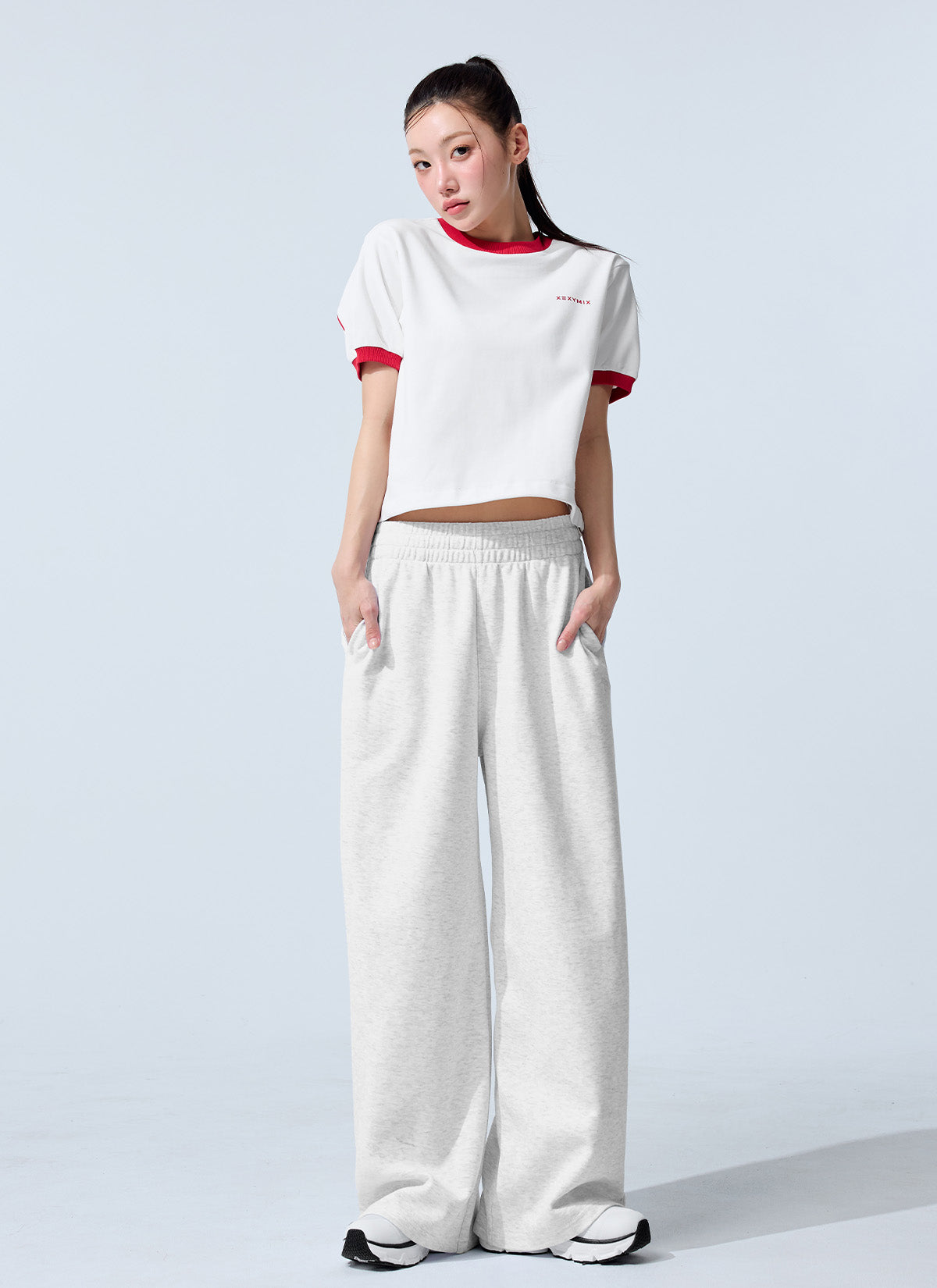 Color Block Piping String Short Sleeve