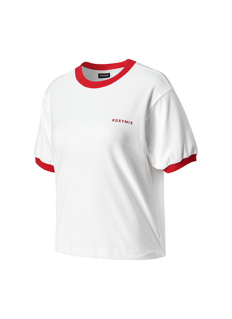 Color Block Piping String Short Sleeve