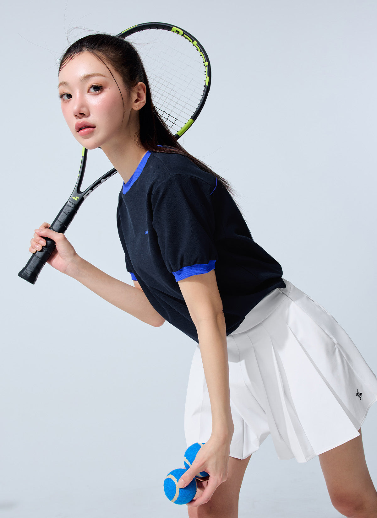 Color Block Piping String Short Sleeve